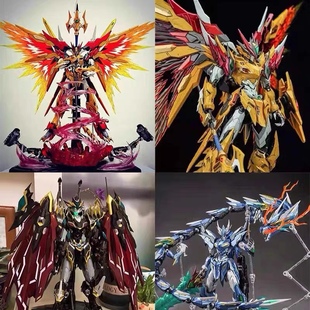 高达模型乐高积木三国摩动核吕布关羽白虎阿修罗玩具手办拼装 盲盒