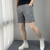 男士 时尚 大口袋工装 重磅针织纯棉运动短裤 短裤 4分 潮流四分裤 青年