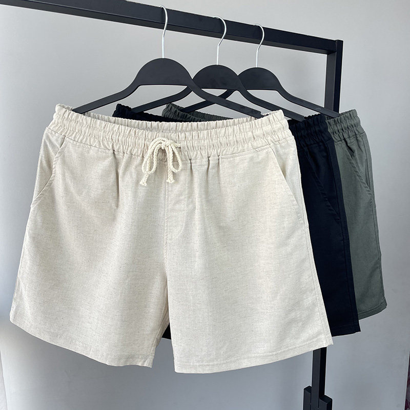亚麻棉休闲短裤男士透气舒服休闲裤 纯色百搭四分裤青年4分裤时尚,男装,短裤,淘宝优惠券,粉丝福利购,淘宝优惠卷
