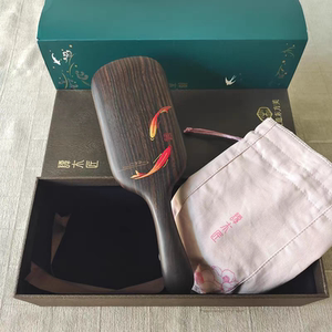 谭木匠正品黑檀木护发梳锦鲤气囊气垫梳按摩经络头皮护发礼盒包装