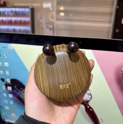 谭木匠新品蜗牛梳指环梳插齿梳黑檀绿檀黑酸枝材质经络按摩梳中秋