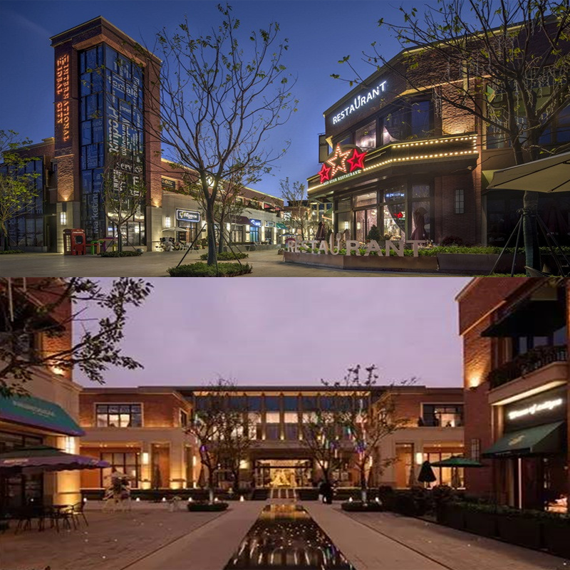 褐石风格新亚洲住宅小区示范区会所建筑沿街商业大门主入口su模型