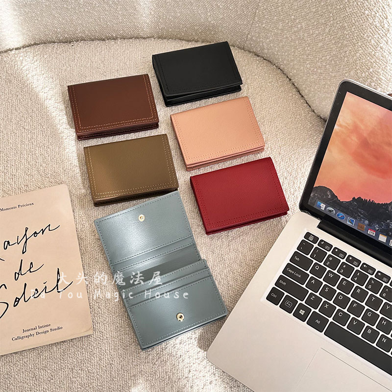 新款简约时尚学生钱包可爱豆腐包纯色软皮零钱夹