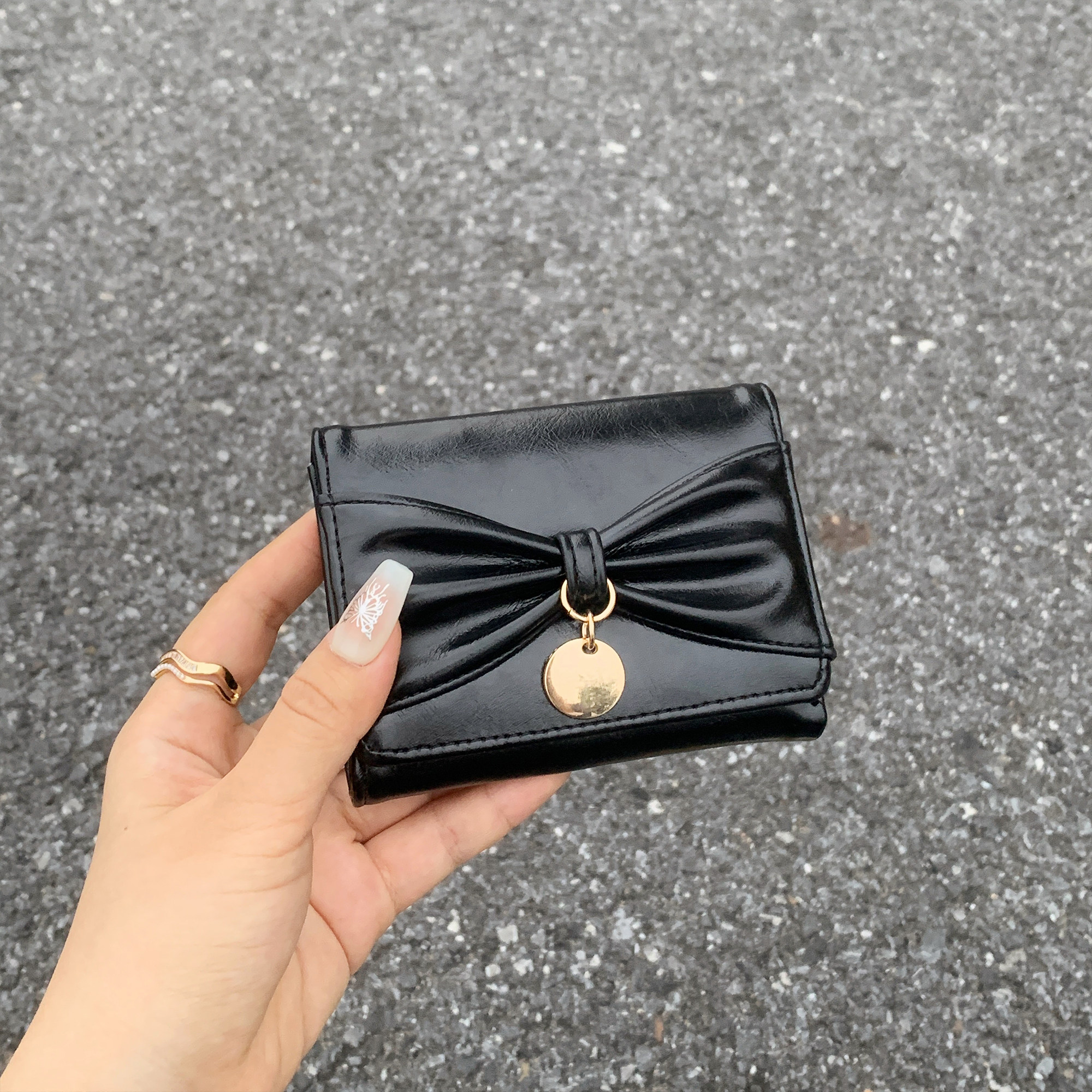 短款简约软糯蝴蝶结~钱夹卡包一体高颜值零钱包学生女士可爱钱包