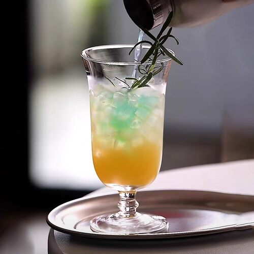 日式烤花新加坡司令长饮鸡尾酒杯