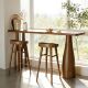 吧台桌椅组合商用实木酒吧奶茶店长条高脚家用窗边靠墙窄桌子