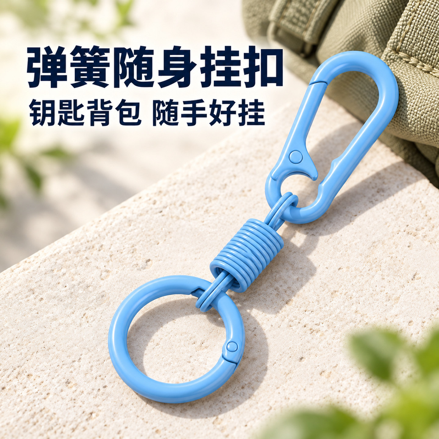 多彩弹簧钥匙扣挂钩配件
