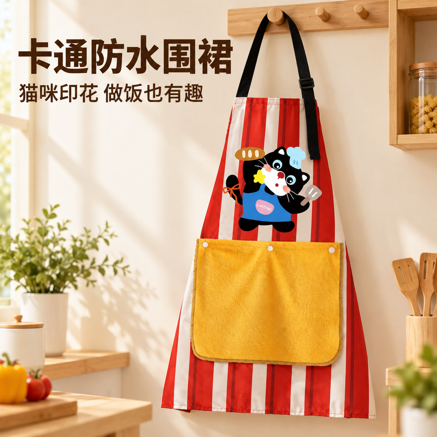 围裙厨房家用可擦手2026