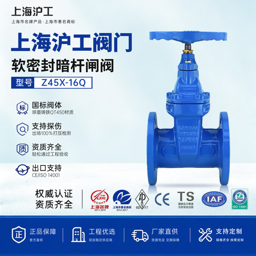 【上海沪工】法兰闸阀Z45X-16Q