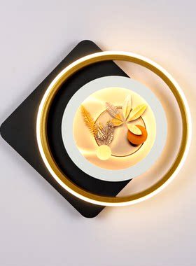 新款壁灯卧室床头灯客厅背景墙壁画灯楼梯过道智能语音装饰房间灯
