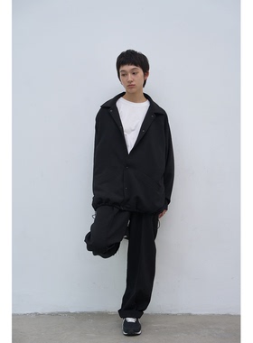 seeseao 休闲西裤男女同款轻量化抗皱透气秋季阔腿通勤中性风长裤