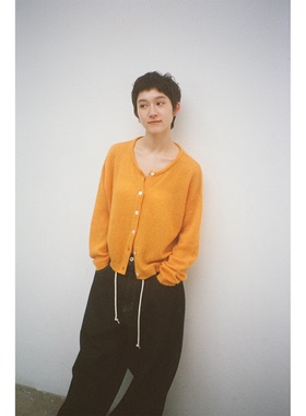 seeseao 针织开衫康宝莱皇家羊驼毛超亲肤薄款外套女秋季宽松外穿