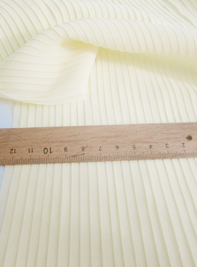 满29元全国包 百褶风琴褶布珍珠雪纺纱布素色净色纯色鹅黄色0.5/1