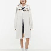 松弛感宽松束腰连帽中长款 新款 风衣女外套 2026年春季 商场同款