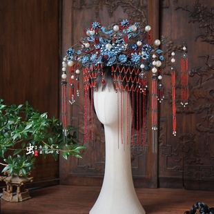 虫子家夸张国风头饰 傩戏大祭司发冠暗黑系怪诞美学小众凤冠3273