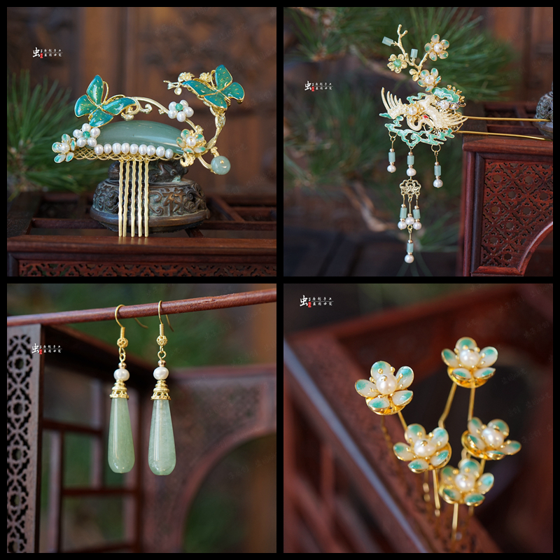 中式新娘发簪古风汉服头饰龙凤褂