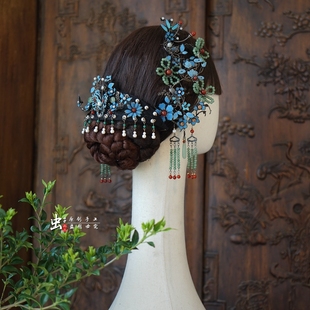 虫子家 旧色清汉女明清 傩戏氛围感头饰中式怪诞美学定制发饰3133