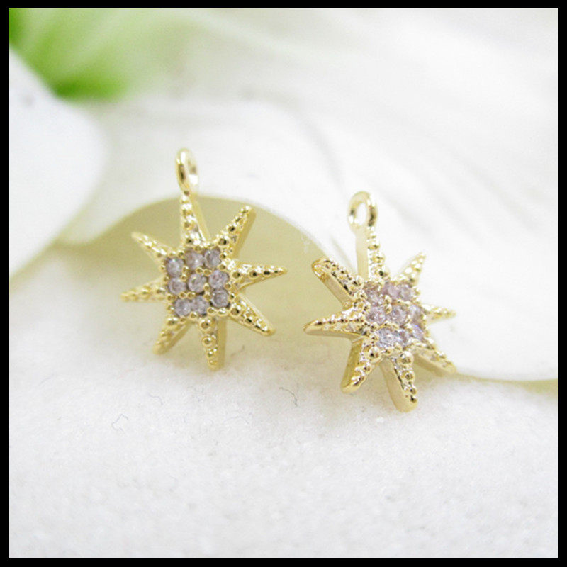 diy饰品配件新品 纯铜包真金白钻钻石星星吊坠 耳钩项链手链挂|ruв категории Украшения,ювелирные изделия, Diy аксессуары, Другие diy украшения, аксессуары - от Buy2taobao.com для оказания профессиональной услуги покупки агента Taobao