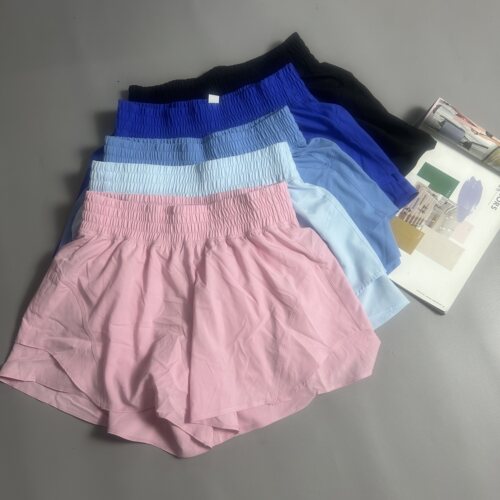 女士跑步短裤夏速干透气宽松休闲假两件防走光 防磨运动裤0095