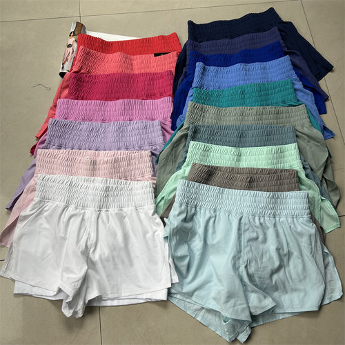 女士跑步短裤夏速干透气宽松休闲假两件健身裤防走光 防磨安全裤