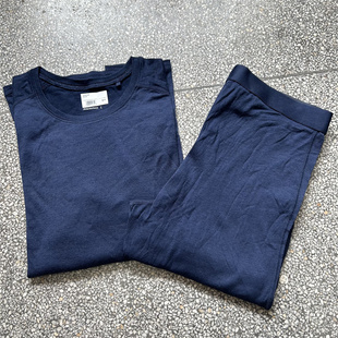 100%merino羊毛运动T恤 男打底裤基础款保暖层速干衣圆领秋衣秋裤