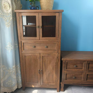 实木餐边柜中古收纳柜