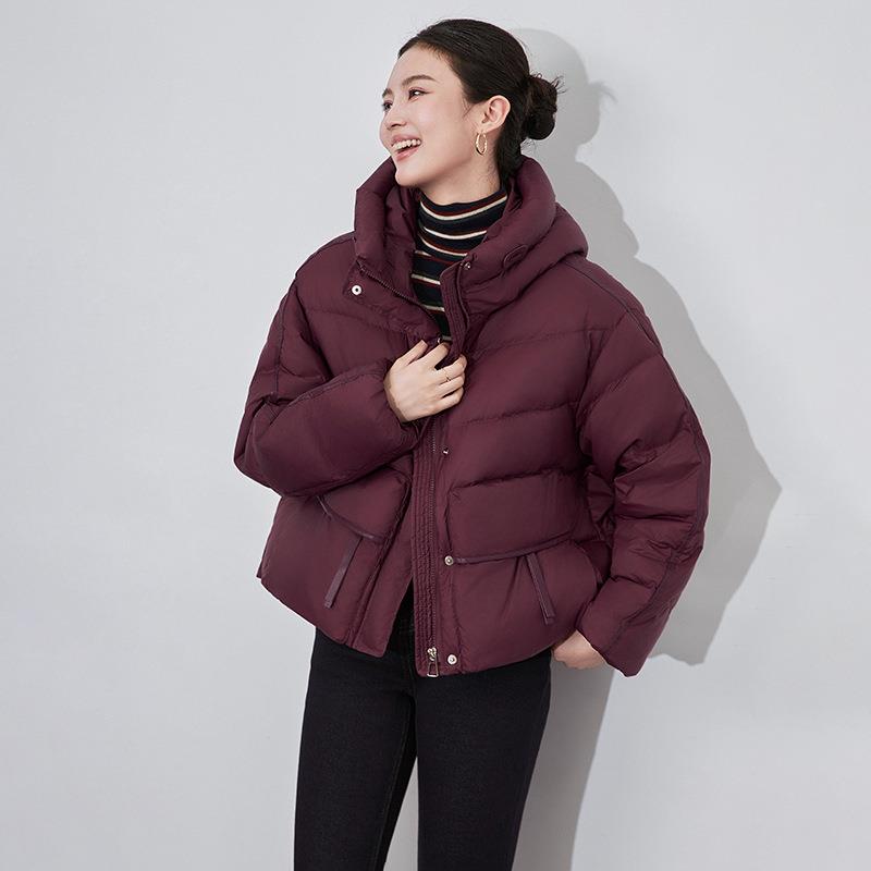 巨好看的冬装外套厚高级感时尚通勤连帽抽绳皮标加厚面包服暖冬羽