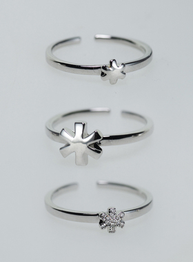 姬首饰六芒星叠戴套戒朋克风女