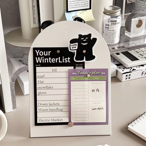 收纳桌面磁吸玄关书签展示板