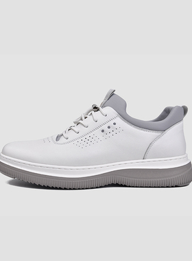 金利来正品2022秋新品G640230213BBA透气牛皮休闲鞋气质小白鞋AAA