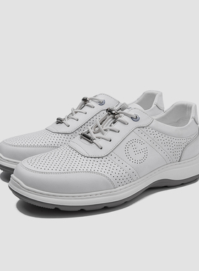 金利来洞洞运动皮鞋2024夏新品AAD头层牛皮休闲凉鞋G640420219BBD