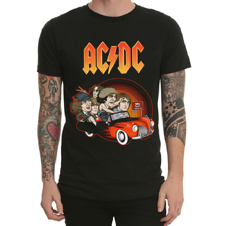 重金属摇滚乐队数码印花圆领短袖