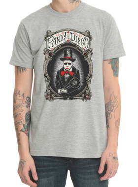 Panic At The Disco摇滚乐队T恤男圆领短袖数码印花朋克重金属