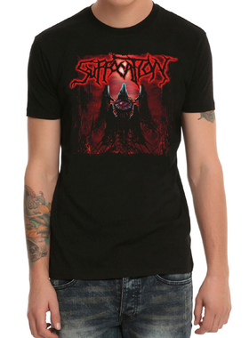 Suffocation窒息重金属摇滚乐圆领短袖春夏队T恤男死亡