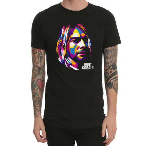 Nirvana kurt cobain摇滚乐队T恤grunge男短袖圆领科特柯本涅槃