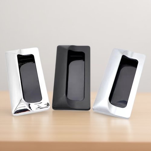 内嵌锌合金镀铬隐形移门暗拉手