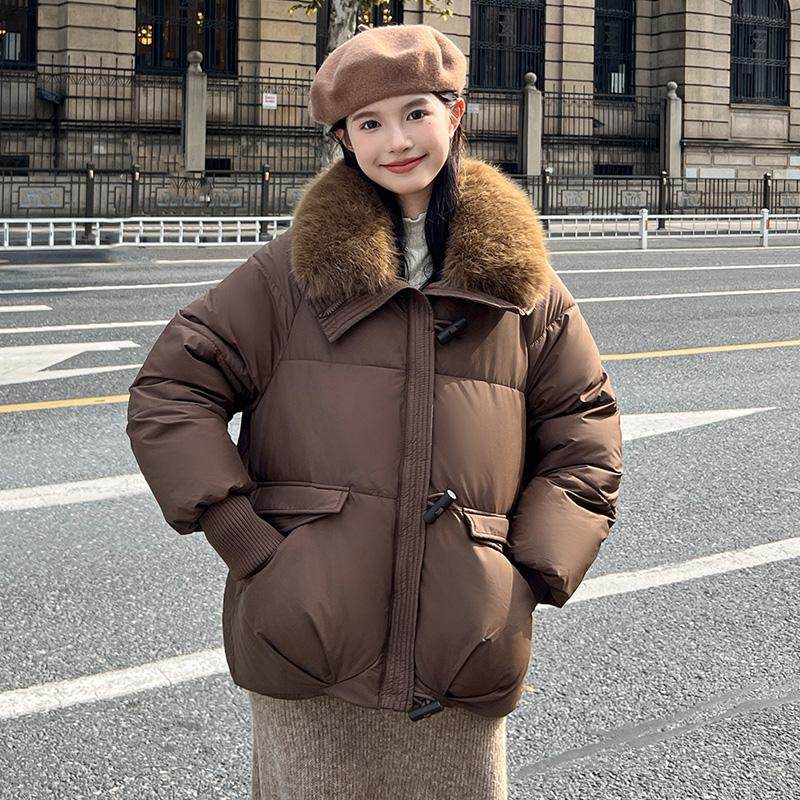 冬季新款羽绒棉服女短款洋气韩版宽松棉衣小个子加厚毛领棉袄外套