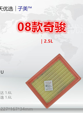 202适配08款奇骏 轩逸 蓝鸟 骐达 科雷傲 ESQ FX35 2.5L空气滤芯