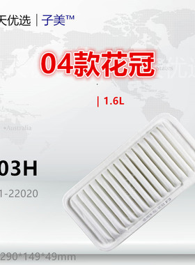 1003H适配比亚迪F3/L3/G3花冠/远景SC7帝豪EC7/620 空气滤芯清器