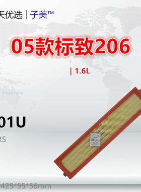 P801U适配206 207 307 308 C4 世嘉 毕加索 C2 L60 1.6L空气滤芯