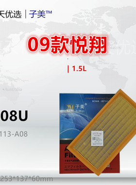 C208U适配长安09款悦翔 悦翔V3 1.3L 1.4L 空气滤芯清器进气格