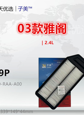 809P适配03款雅阁 七代雅阁 比亚迪G6 F6 S8 2.0L 空气滤芯