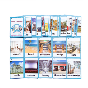 小达人点读places地点场景场地建筑物英语分类闪卡片启蒙一套32张