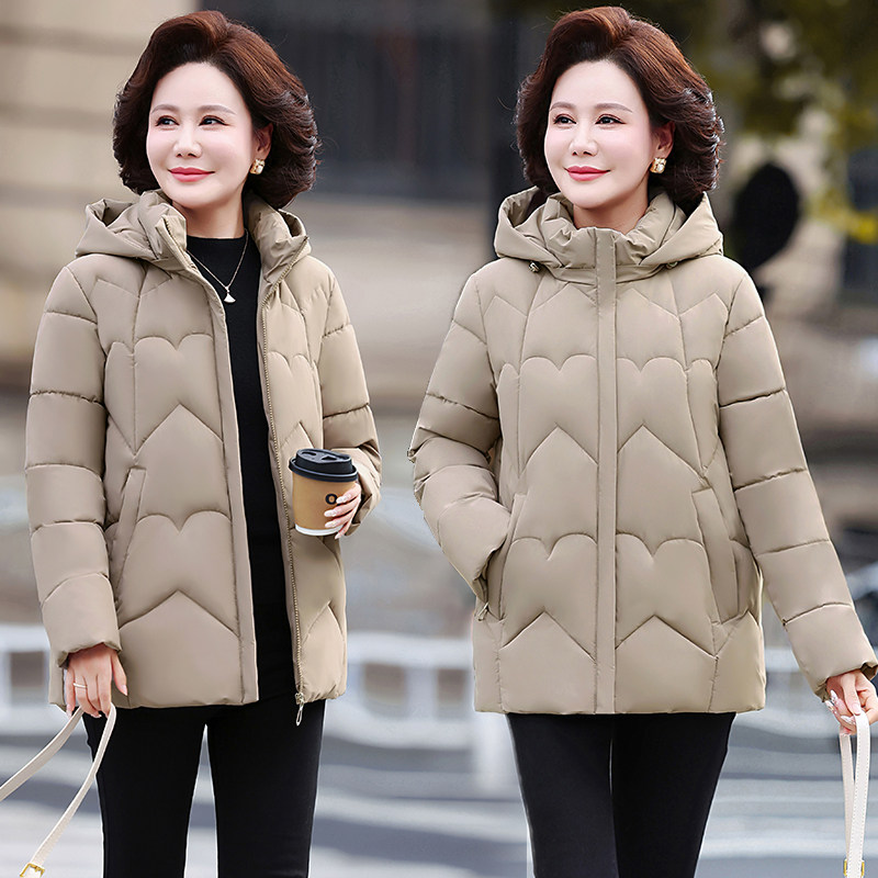 冬季新款羽绒棉服短款妈妈装洋气棉袄外套中年女士百搭气质棉衣