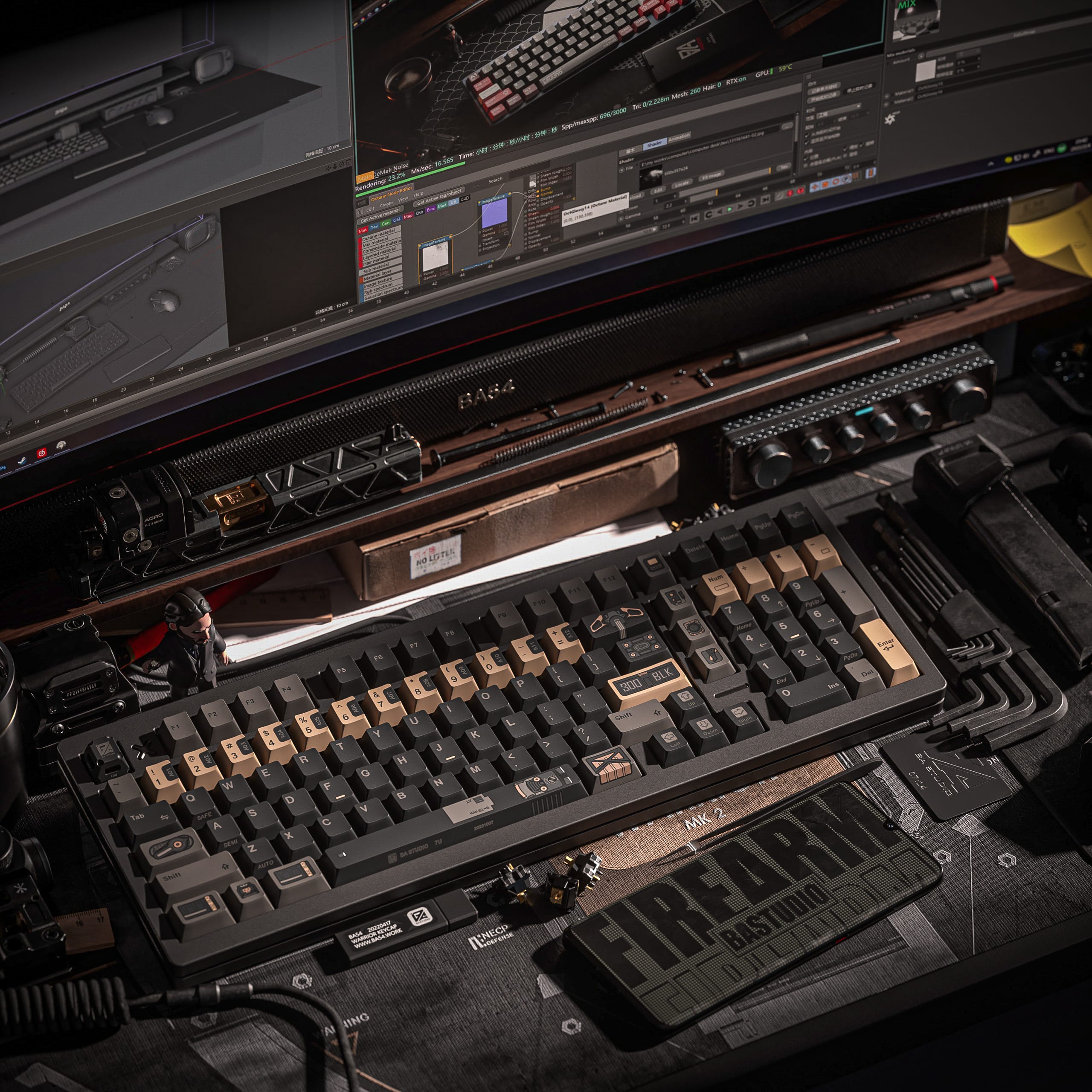 菜菜Enjoypbt火器热升华键帽