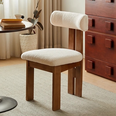 法式复古实木餐椅家用中古风椅子