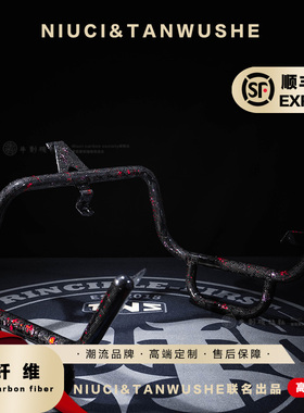 适用于九号e300pmk2原厂改装碳纤维蜂窝粉红箔碳纤维护杠