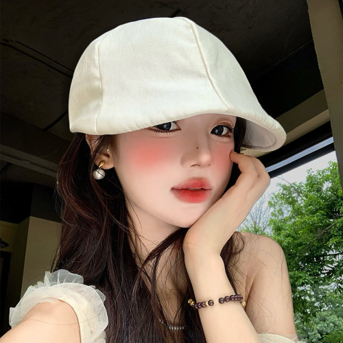 日系纯色前进帽女夏薄款文艺时尚