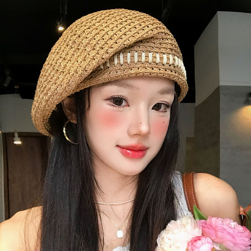 2026新款复古镂空贝雷帽女大头围