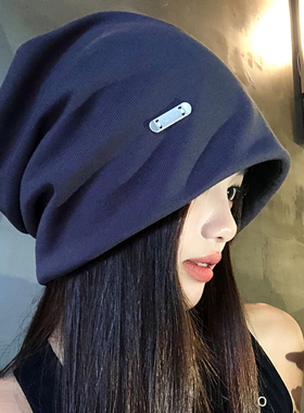 韩版灰色堆堆帽女夏季薄款透气